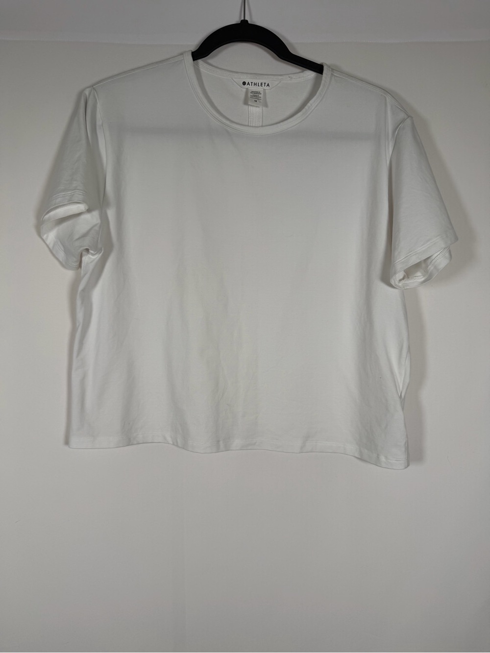 Athleta White Crop Crew‎ Tee